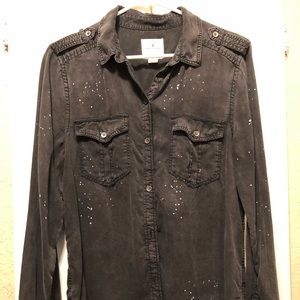 American Eagle Long Sleeve Shirt, Black